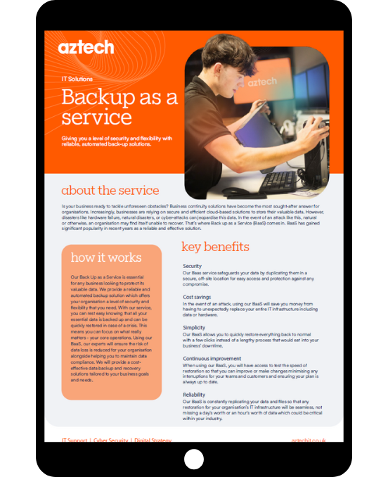 Backup as a Service Datasheet